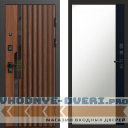 Дверь Termo Door Флекс Бетон Зеркало фацет Черный кварц